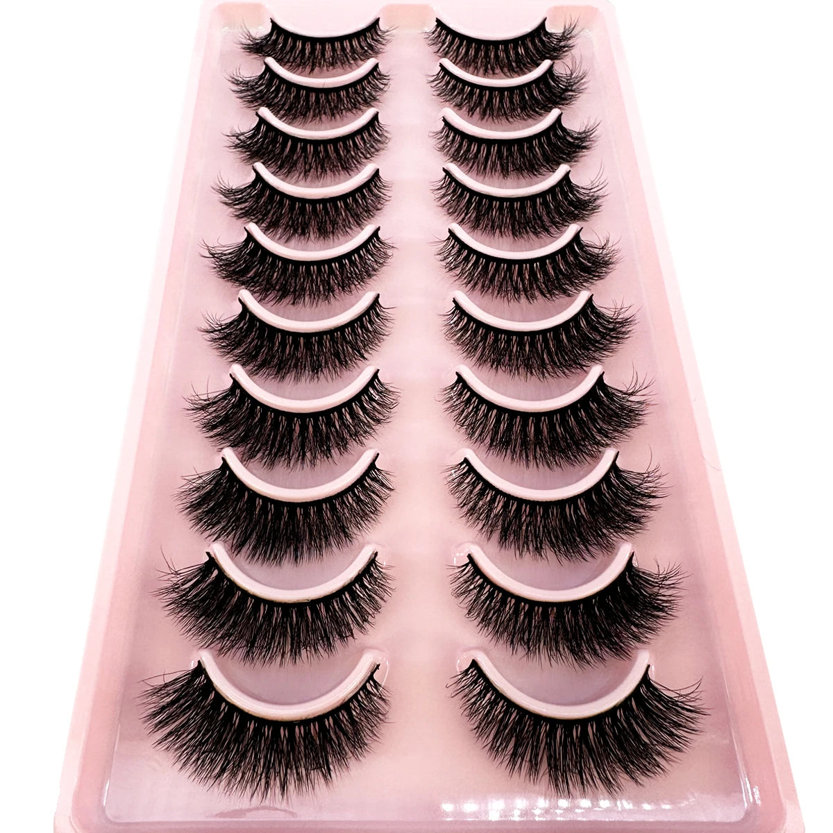 New10 Pairs Natural False Eyelashes 5D Fluffy Fake Lashes Long Makeup 3d Mink Lashes Extension Eyelash Mink Eyelashes for Beauty