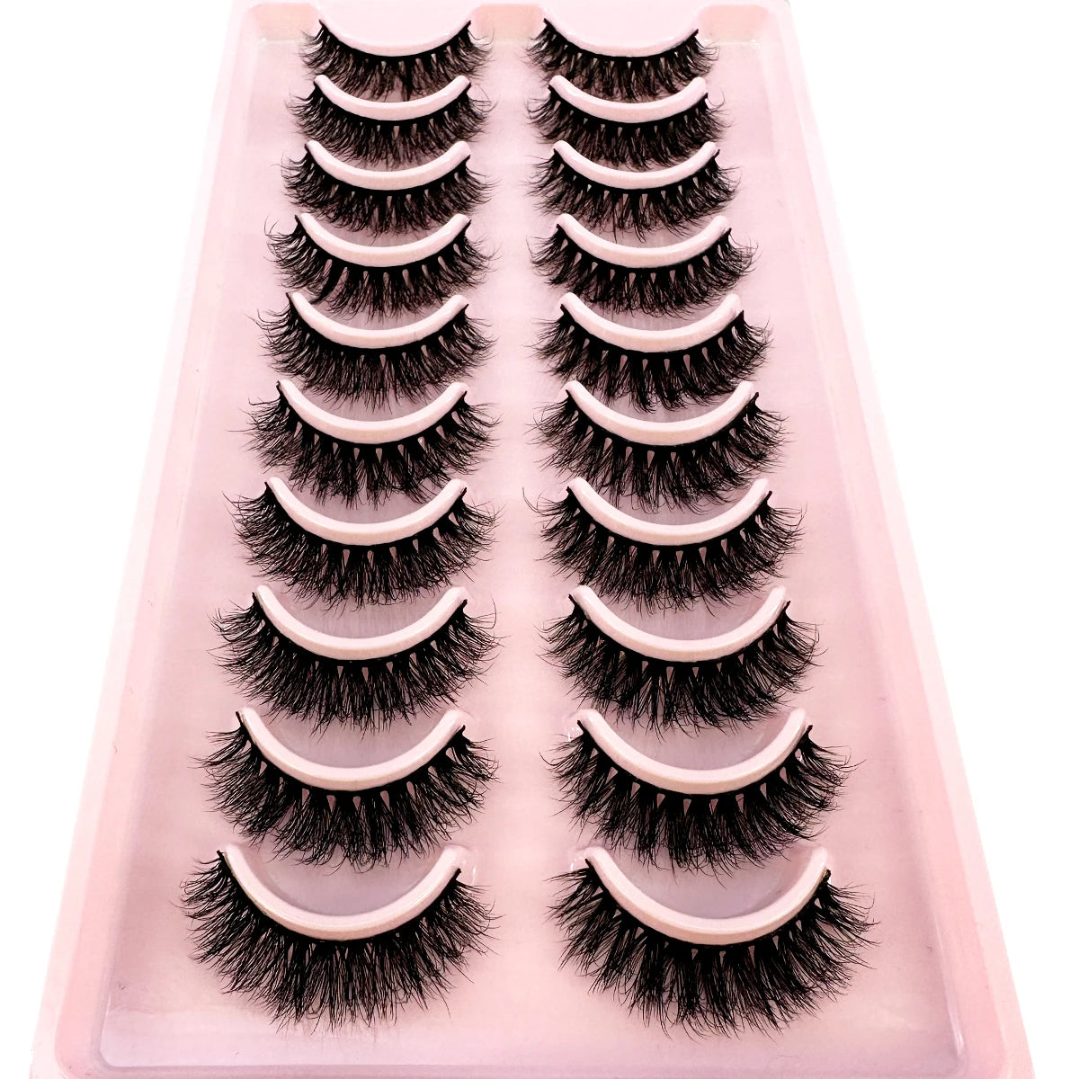 New10 Pairs Natural False Eyelashes 5D Fluffy Fake Lashes Long Makeup 3d Mink Lashes Extension Eyelash Mink Eyelashes for Beauty