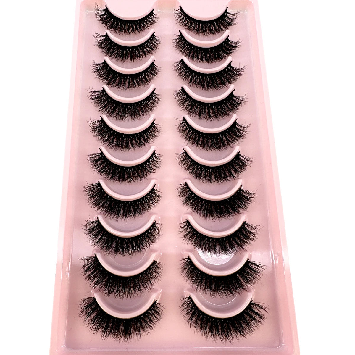 New10 Pairs Natural False Eyelashes 5D Fluffy Fake Lashes Long Makeup 3d Mink Lashes Extension Eyelash Mink Eyelashes for Beauty