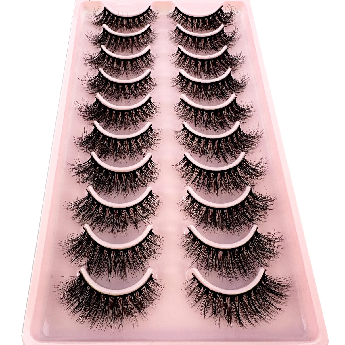 New10 Pairs Natural False Eyelashes 5D Fluffy Fake Lashes Long Makeup 3d Mink Lashes Extension Eyelash Mink Eyelashes for Beauty