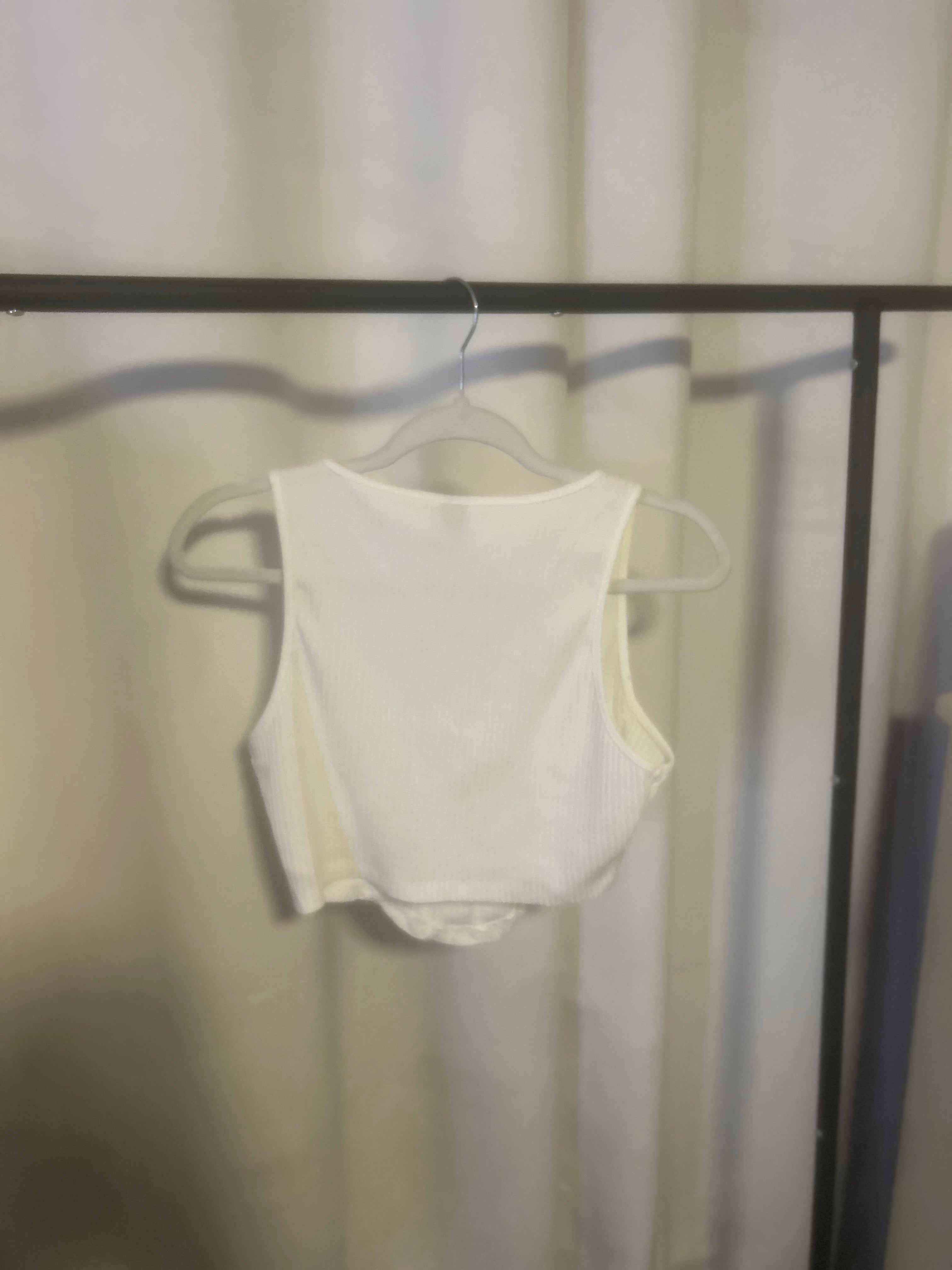 White Corset Crop Top
