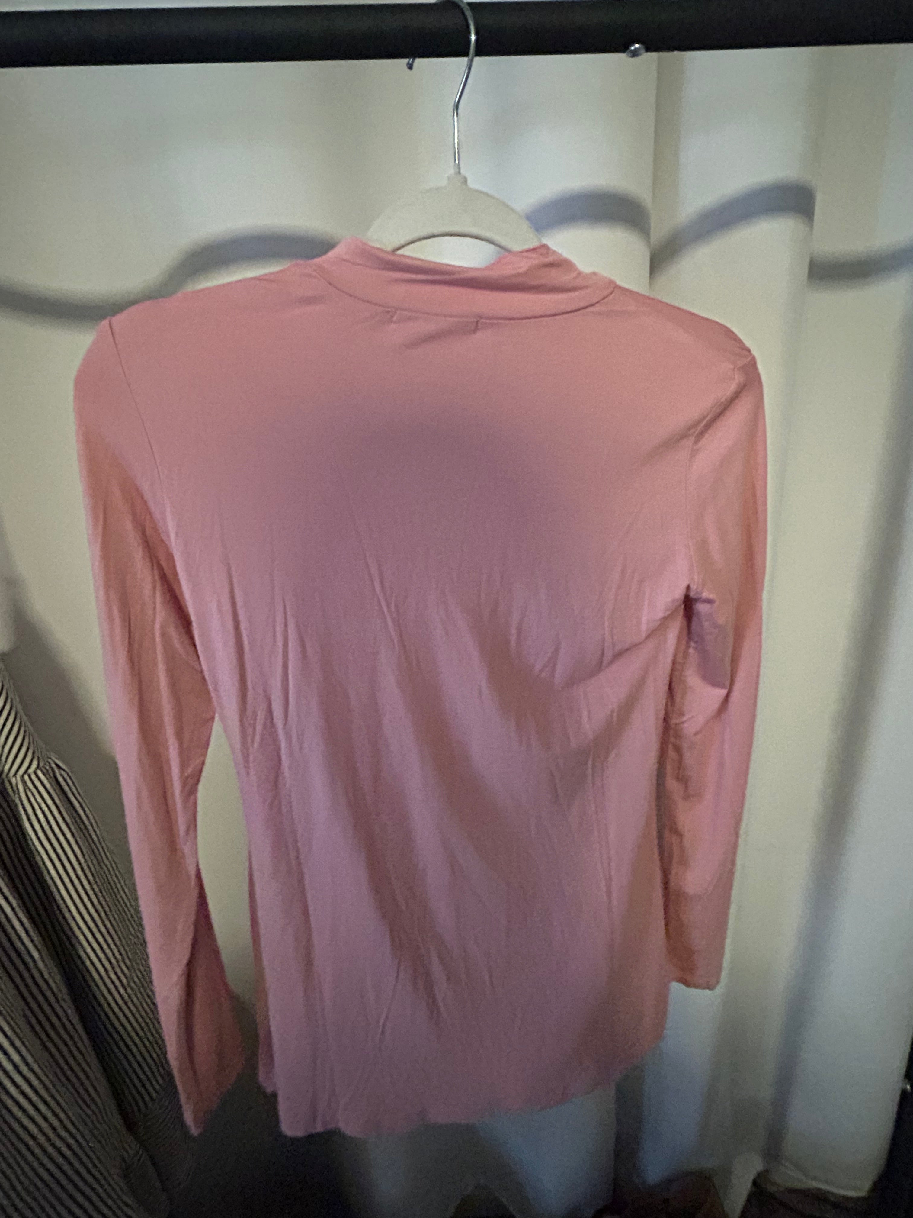 Pink Long Sleeve Crew Neck