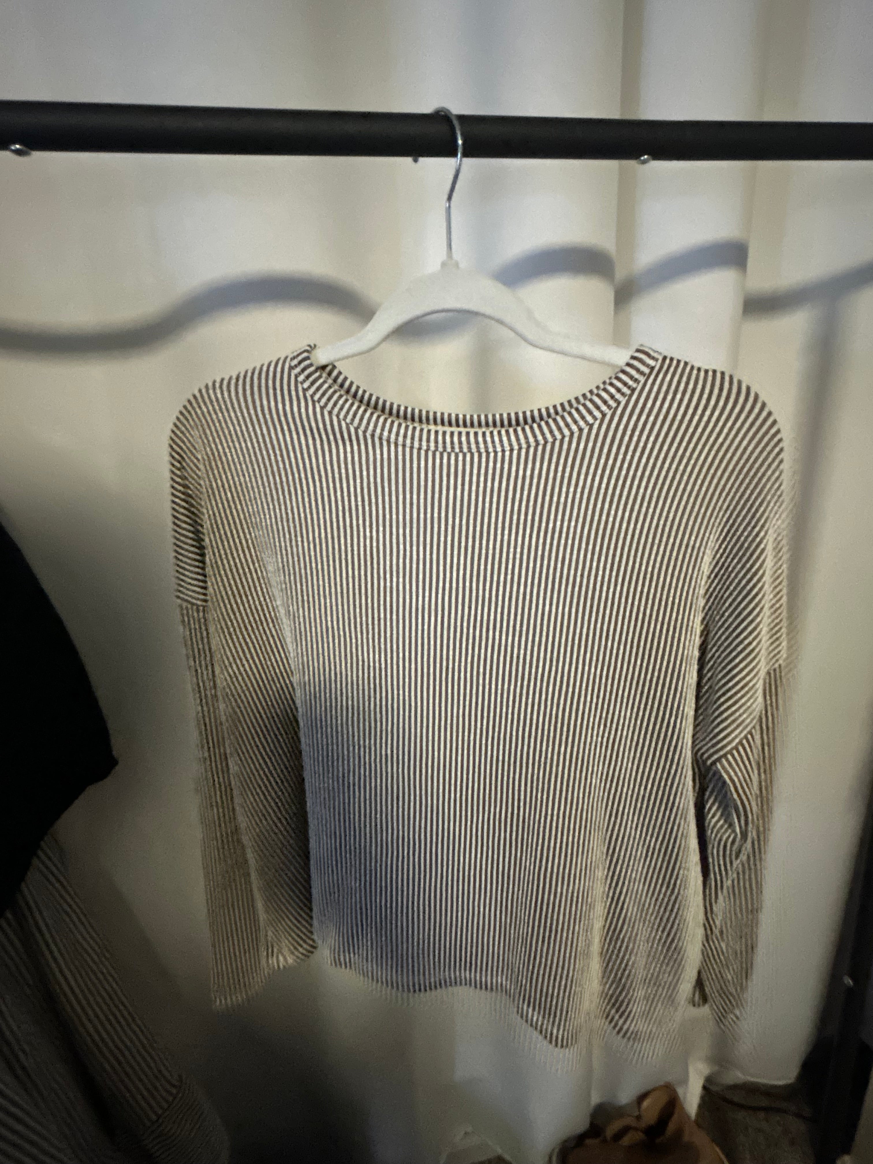Brown Striped Top