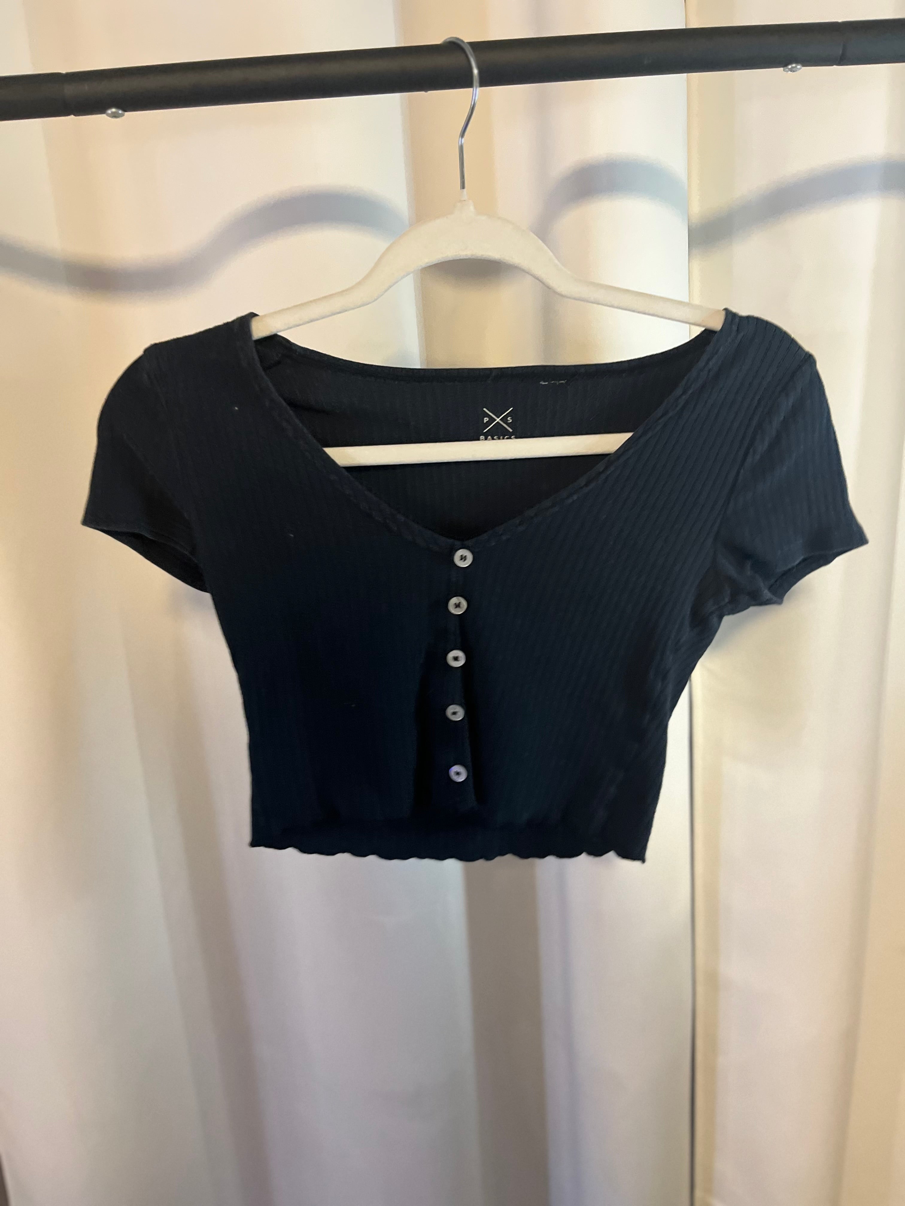 Grey Short Sleeve Crop Top