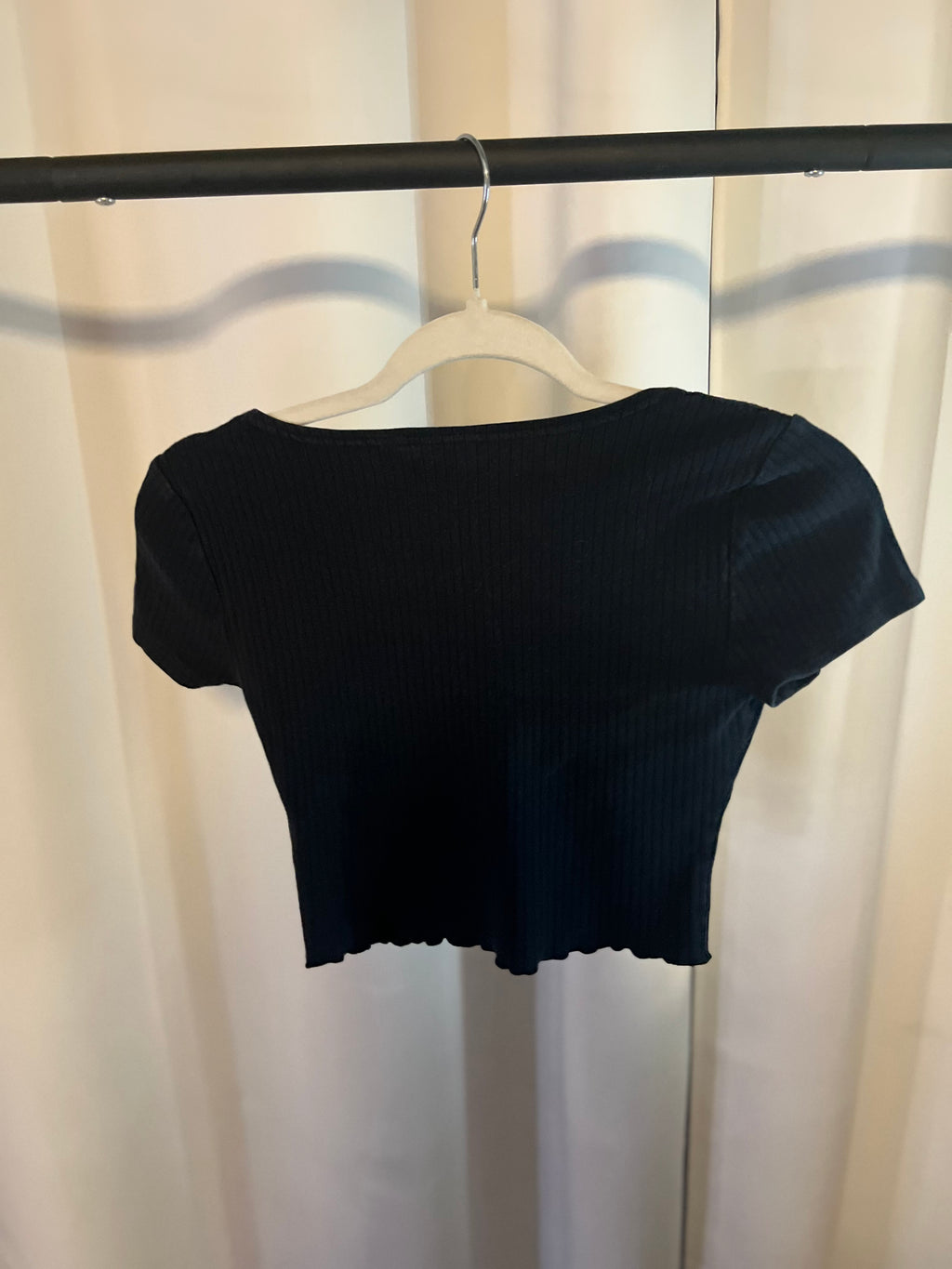 Grey Short Sleeve Crop Top