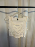 White Corset Crop Top