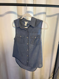Denim Button Top
