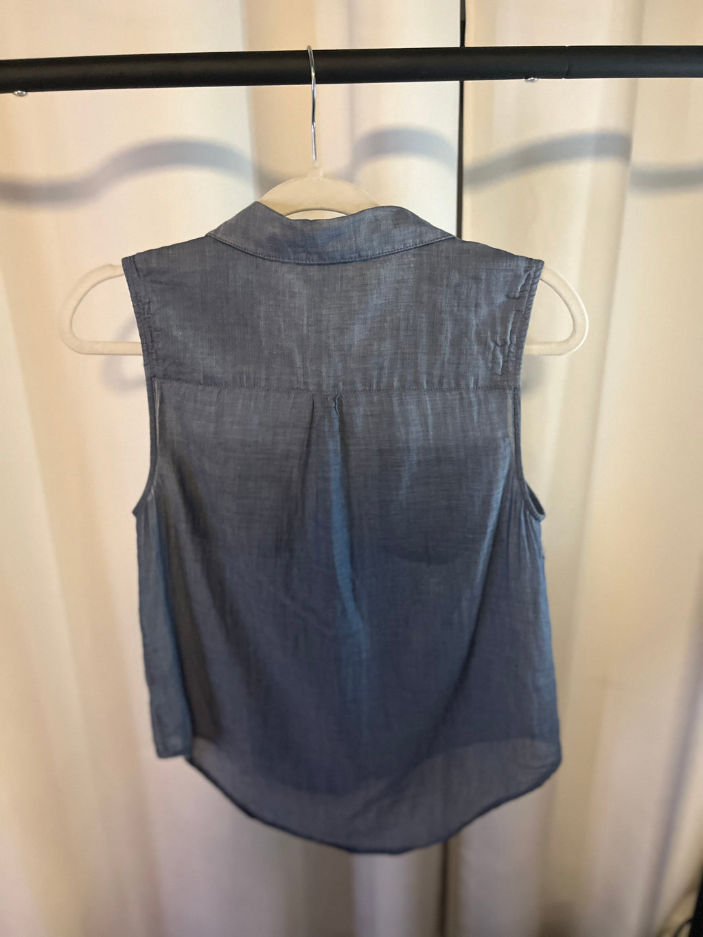 Denim Button Top