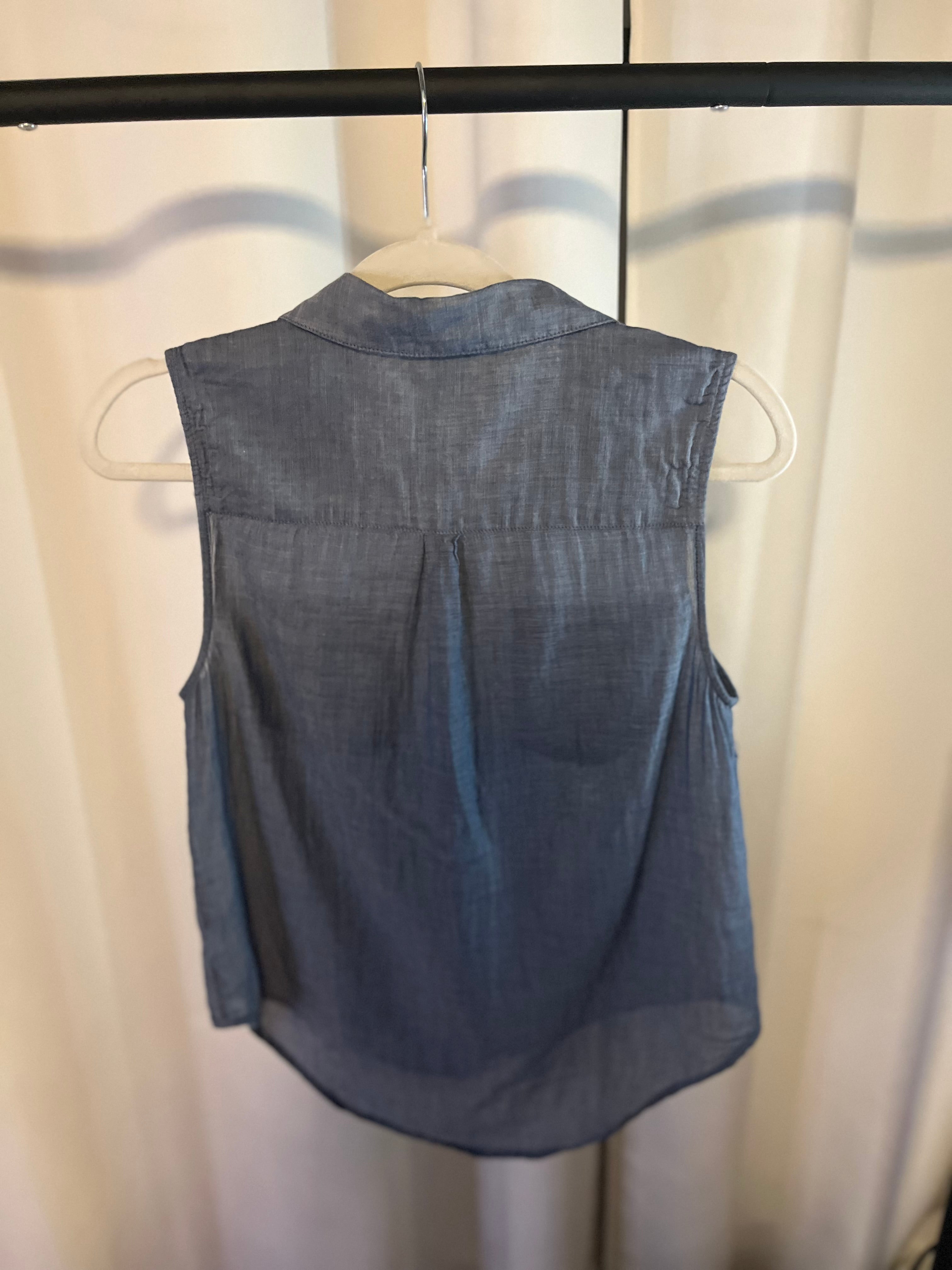 Denim Button Top