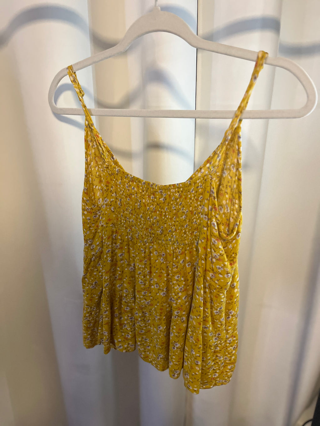 Yellow Floral String Top
