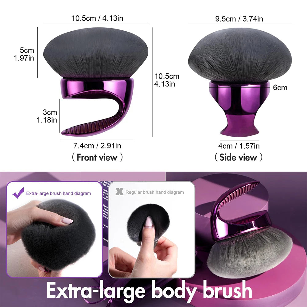 Extra Large Body Makeup Brush for Self Tanner Leg Makeup & Bronzer Self Tan Applicator Wide Round Head Blur Body Kabuki Brushes