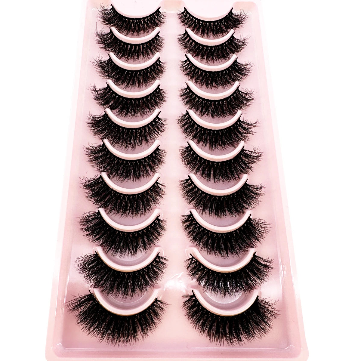 New10 Pairs Natural False Eyelashes 5D Fluffy Fake Lashes Long Makeup 3d Mink Lashes Extension Eyelash Mink Eyelashes for Beauty