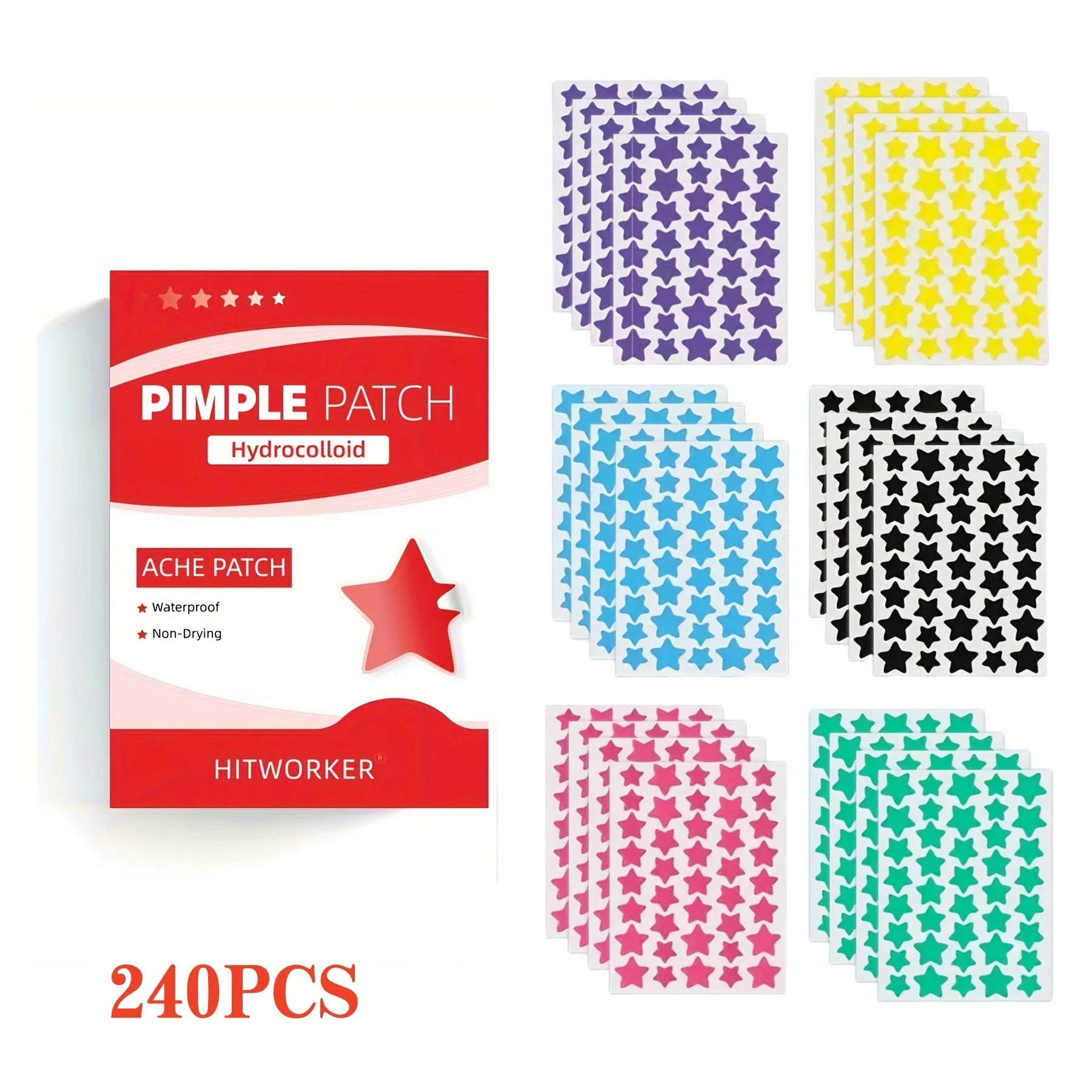 6-Color Star Pimple Patches