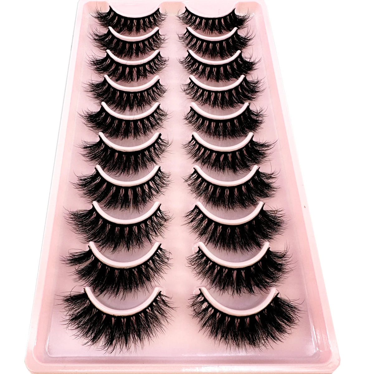 New10 Pairs Natural False Eyelashes 5D Fluffy Fake Lashes Long Makeup 3d Mink Lashes Extension Eyelash Mink Eyelashes for Beauty