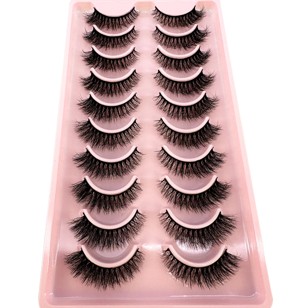 New10 Pairs Natural False Eyelashes 5D Fluffy Fake Lashes Long Makeup 3d Mink Lashes Extension Eyelash Mink Eyelashes for Beauty